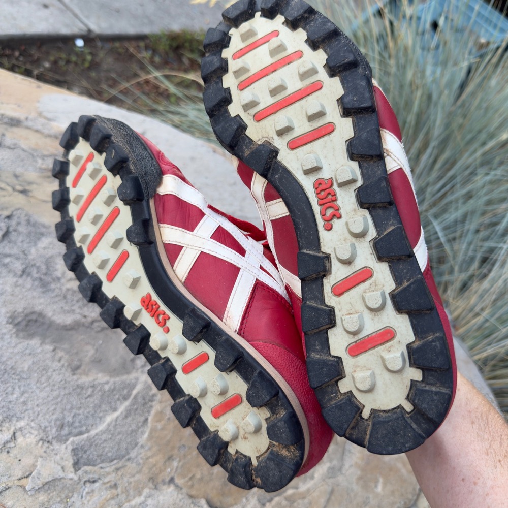 Asics Tiger Onitsuka Soccer Cleats Mens 11 Red White Vintage Turf Shoes - Picture 8 of 10
